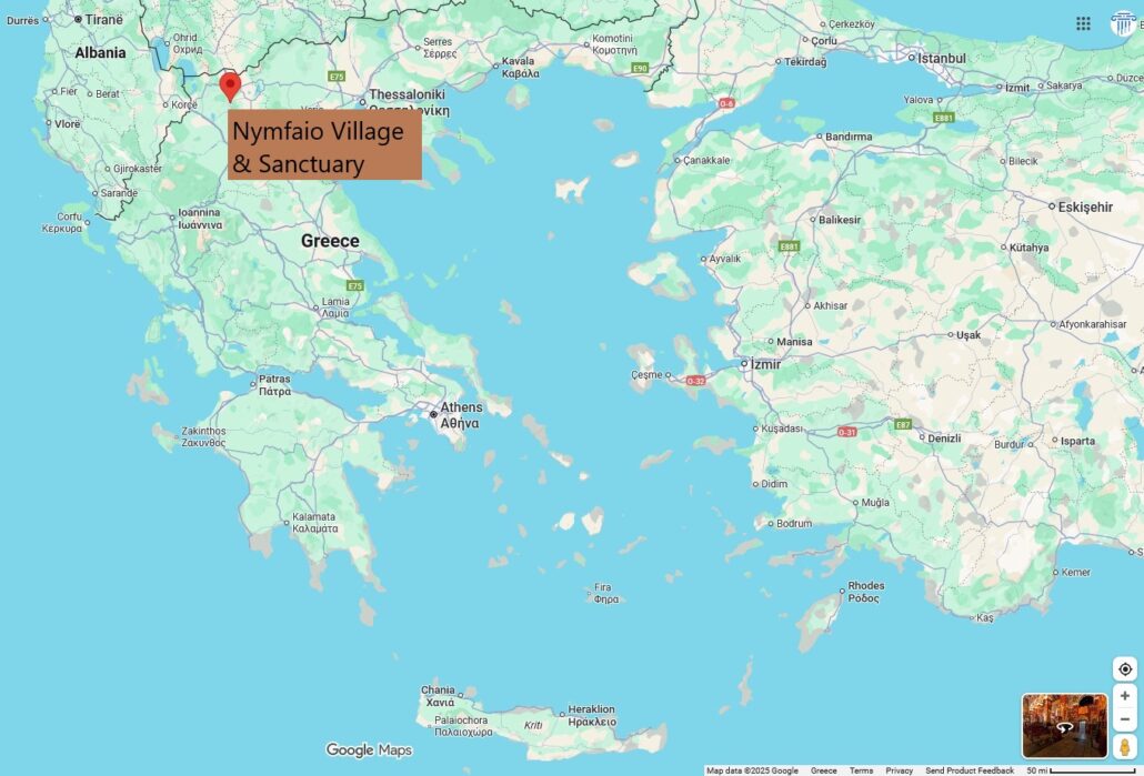 nymfaio Arcturos map